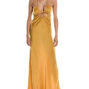 Ba&sh Yellow Strappy Dress